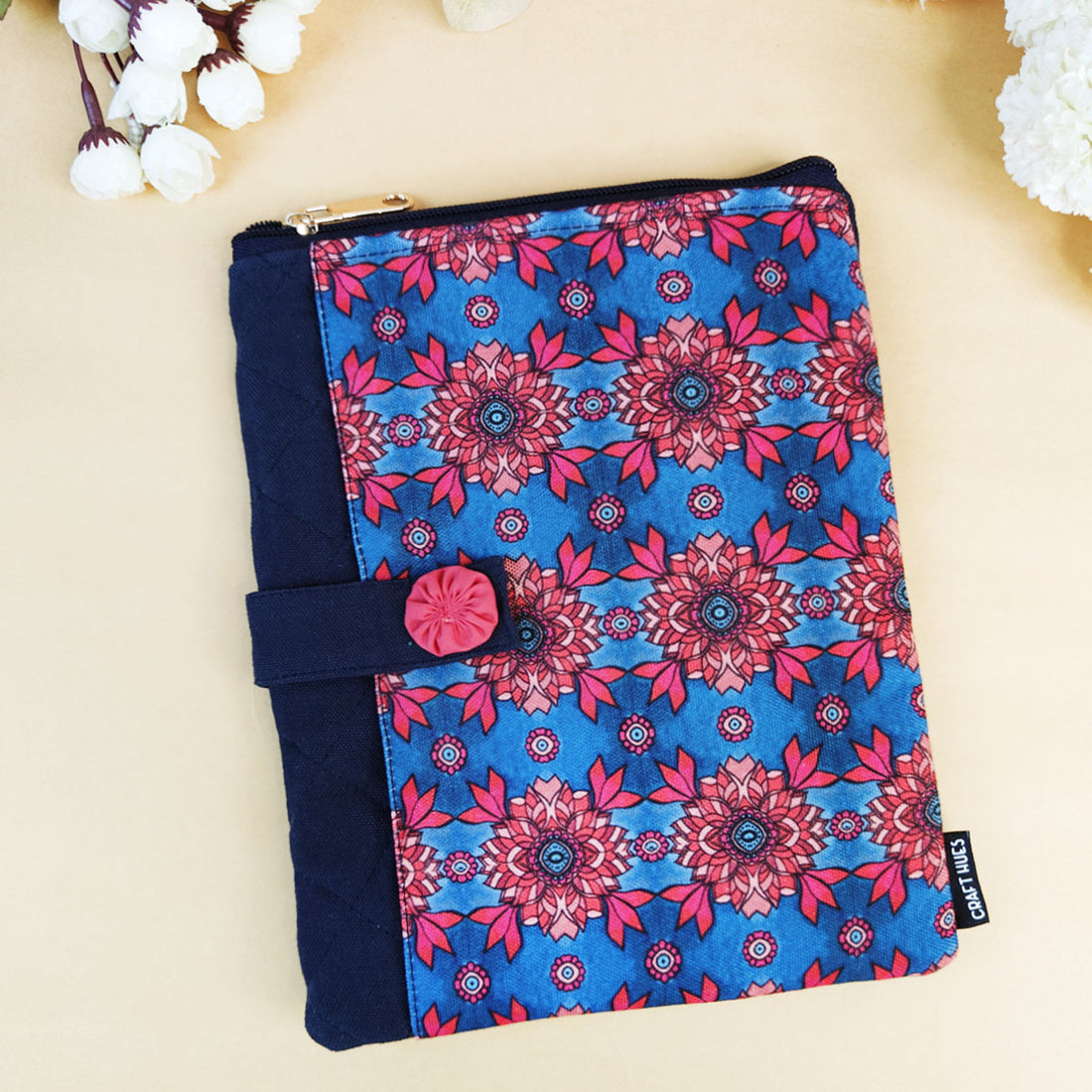 Book Cover-Blue Maroon Tile