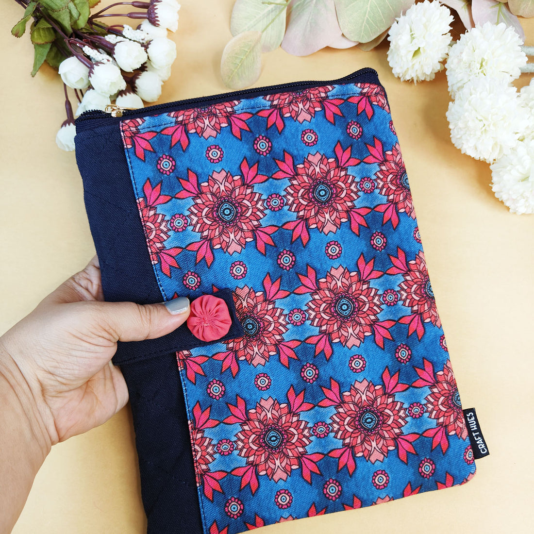 Book Cover-Blue Maroon Tile