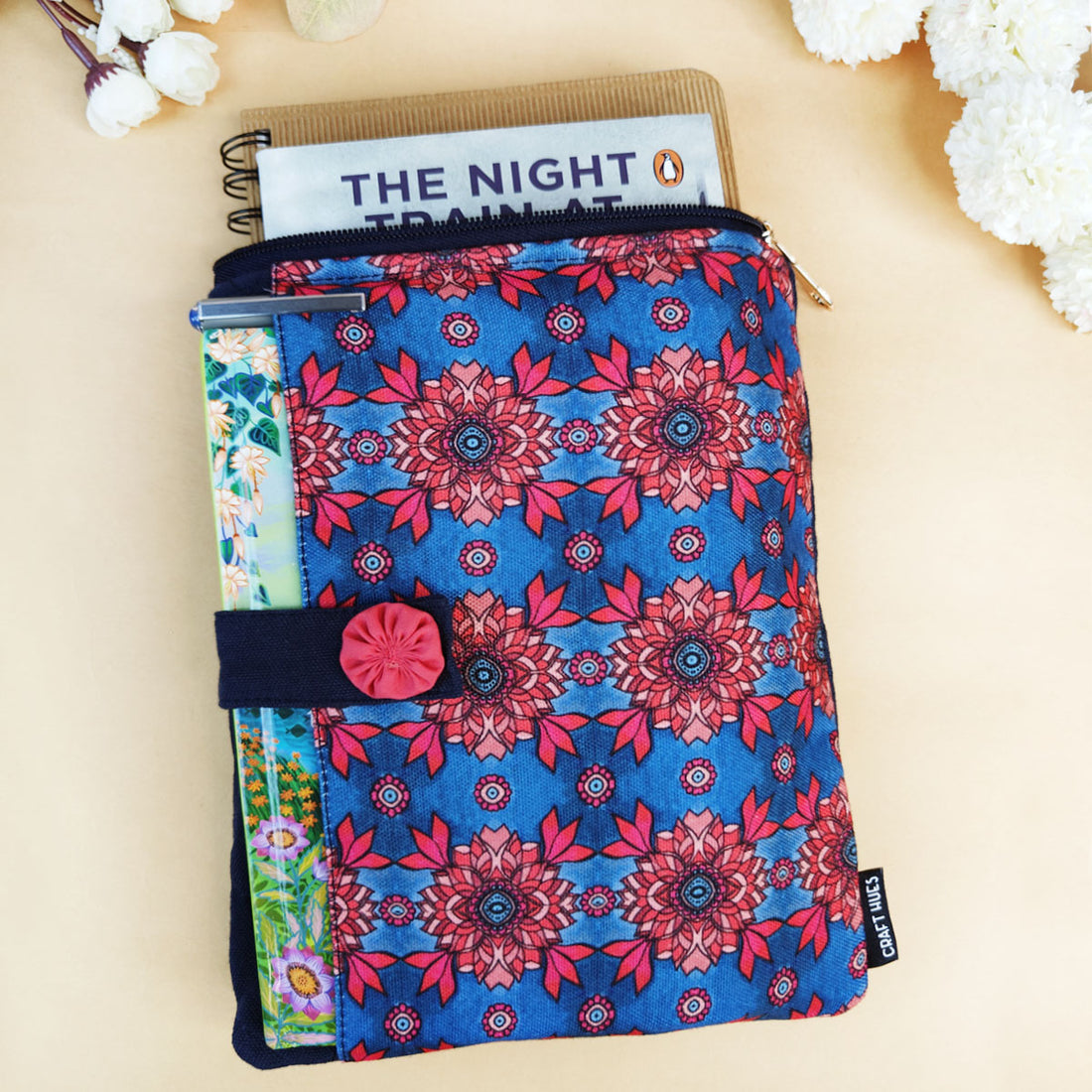 Book Cover-Blue Maroon Tile