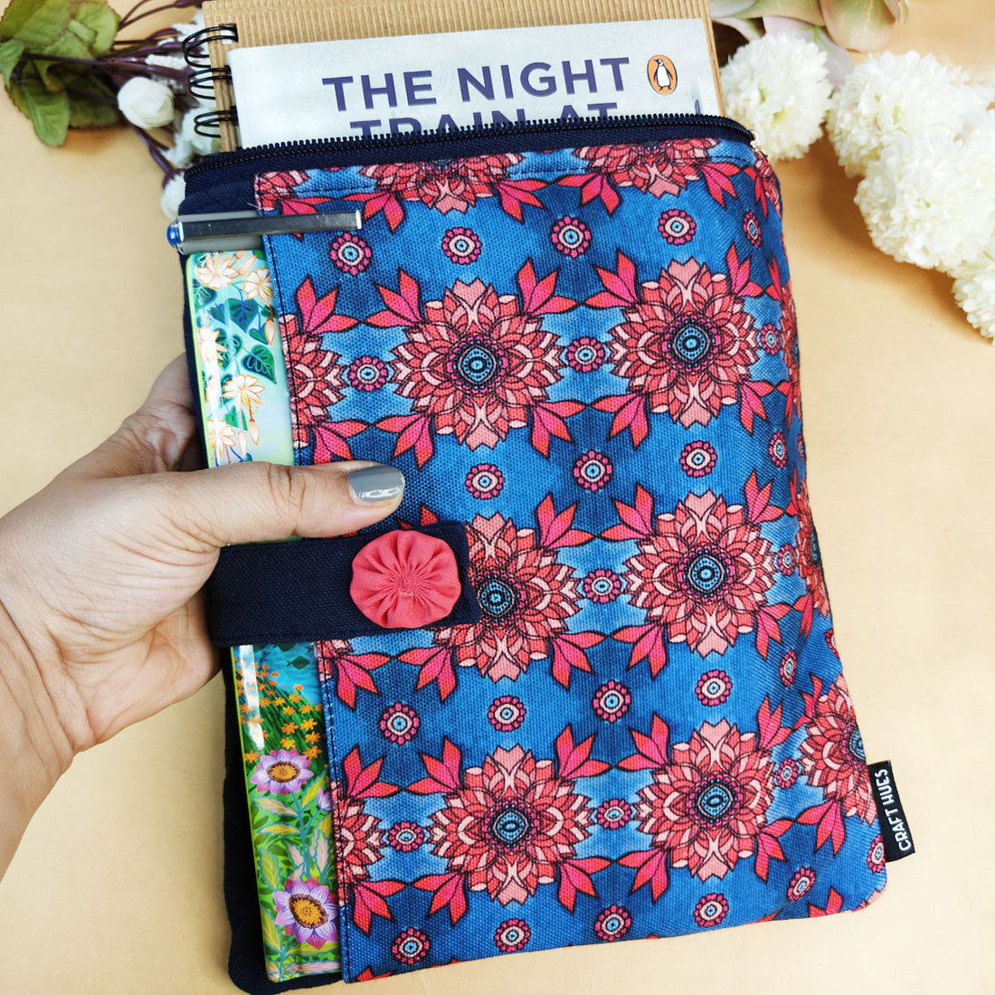 Book Cover-Blue Maroon Tile