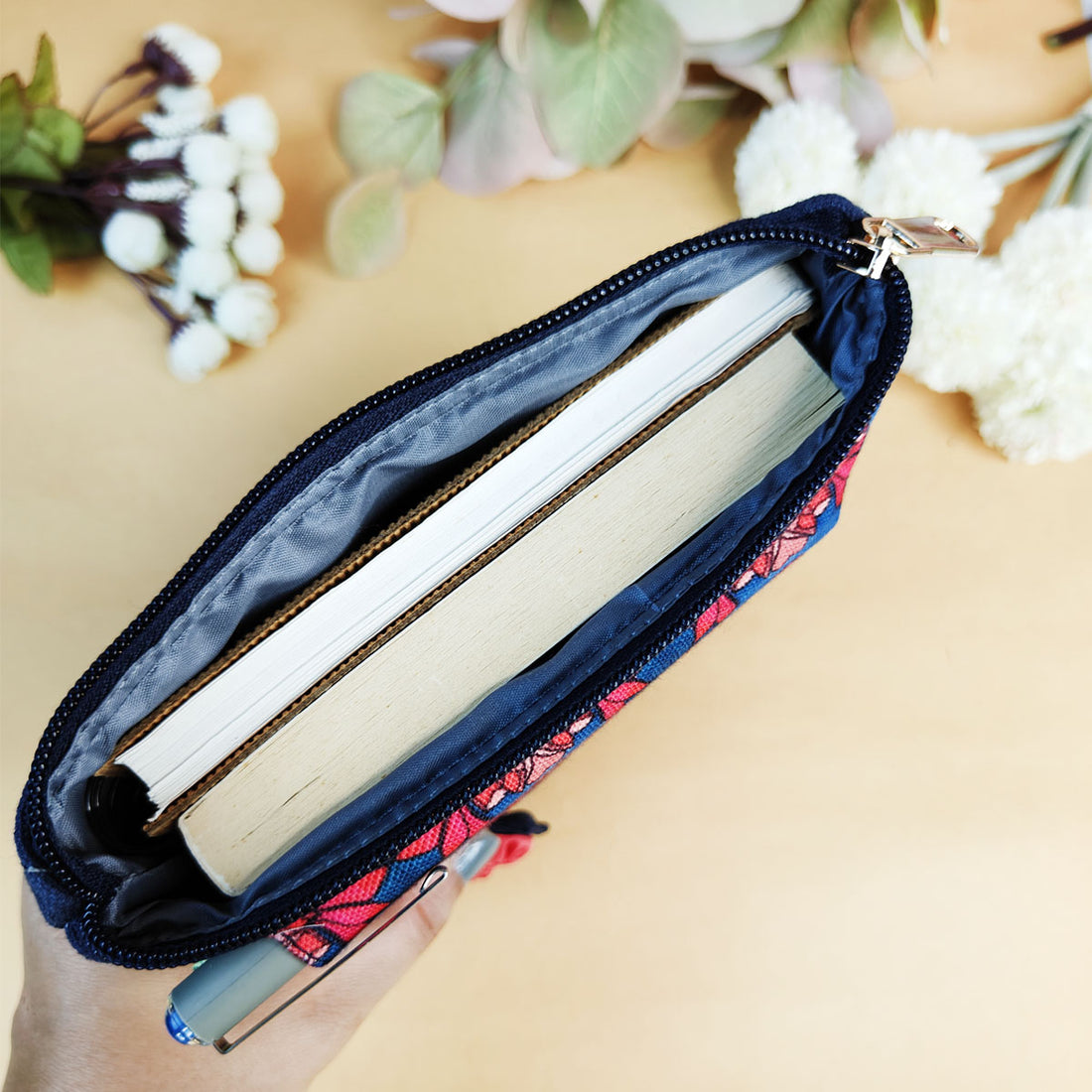 Book Cover-Blue Maroon Tile