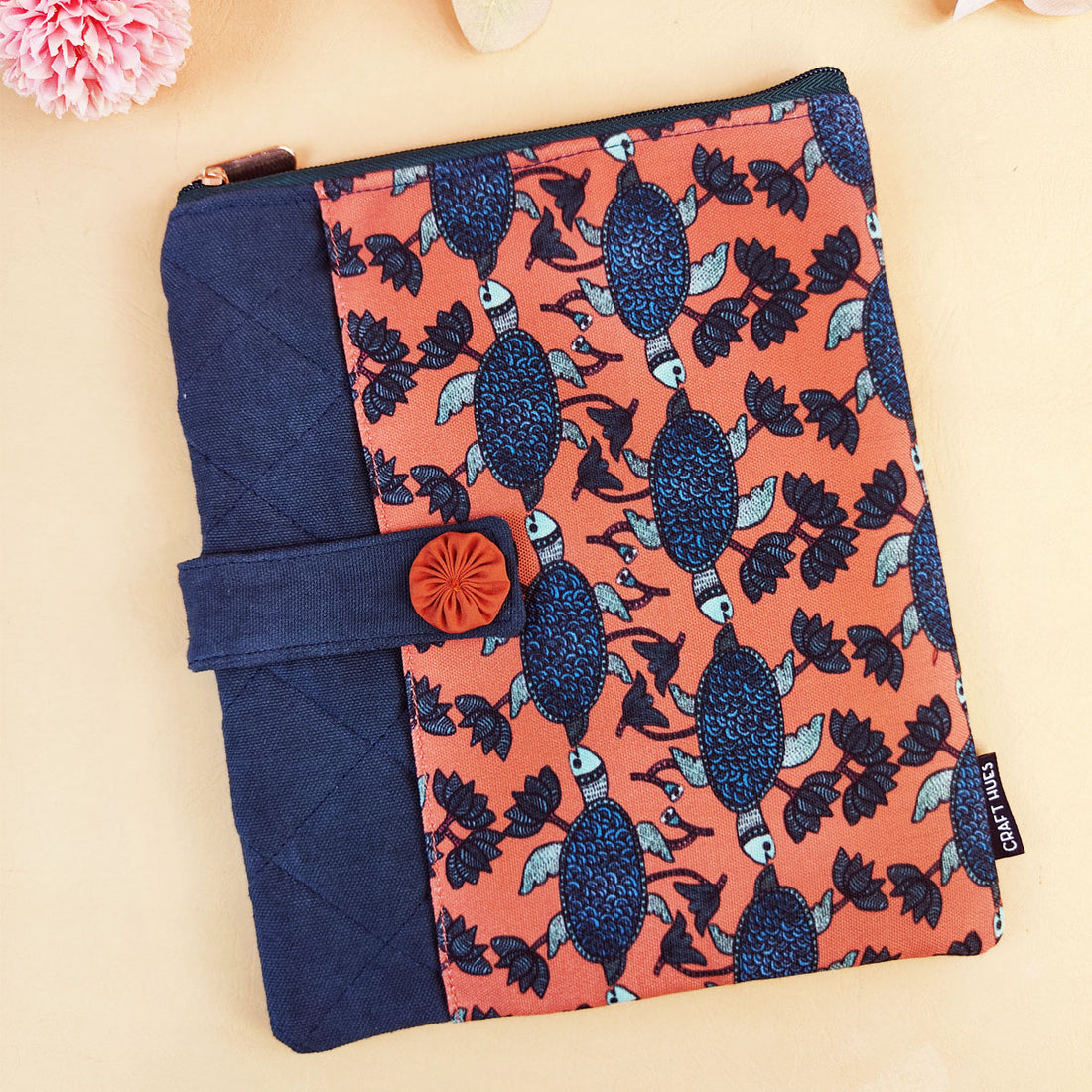 Book Cover- Gond Teal Turtle