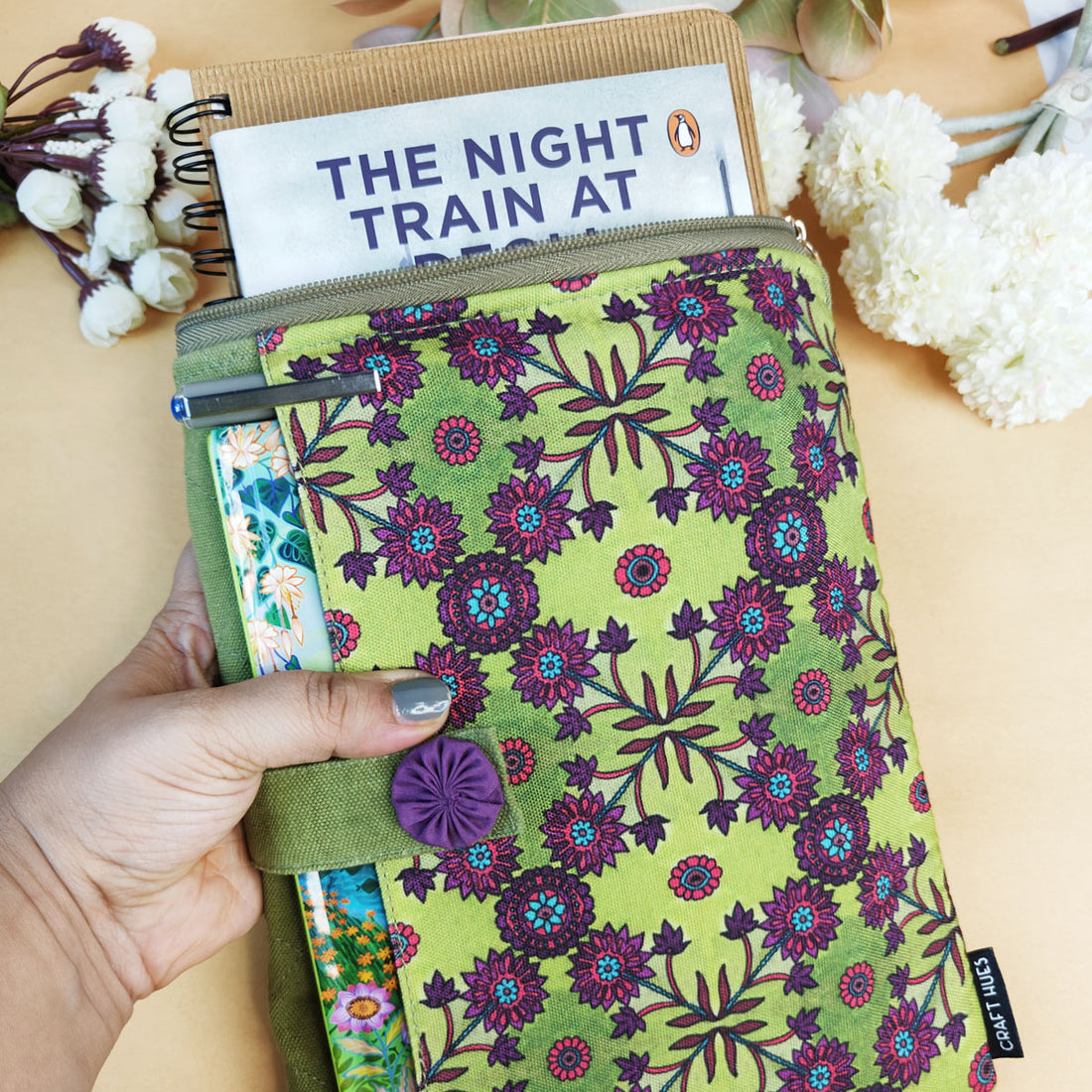 Book Cover-Green Purple Flower
