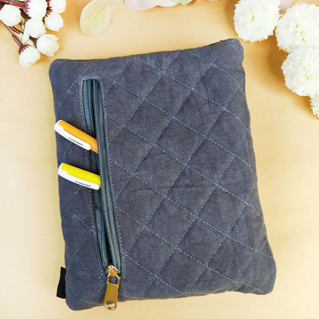 Book Cover-Grey Pink Flower