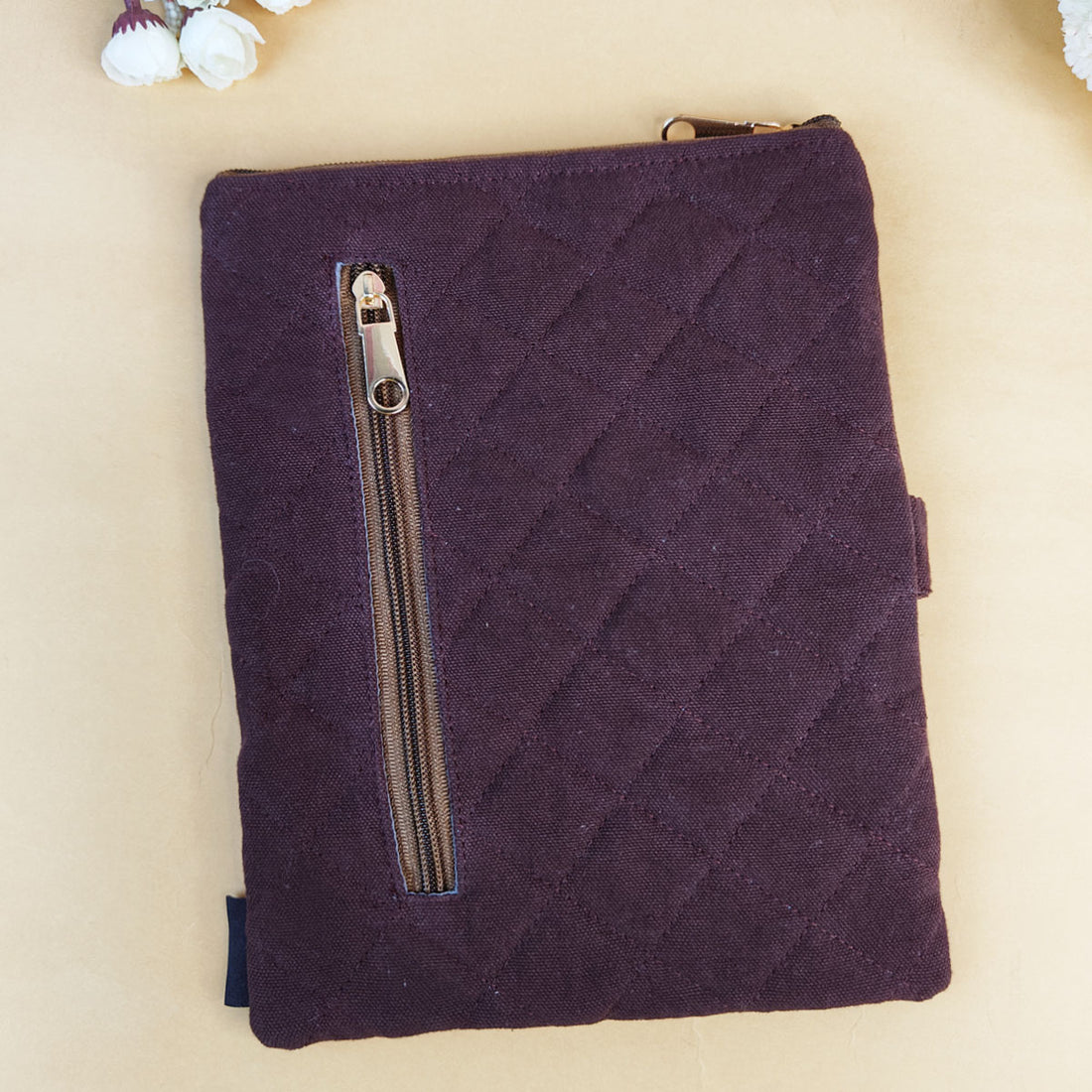 Book Cover-Maroon Beige Tile