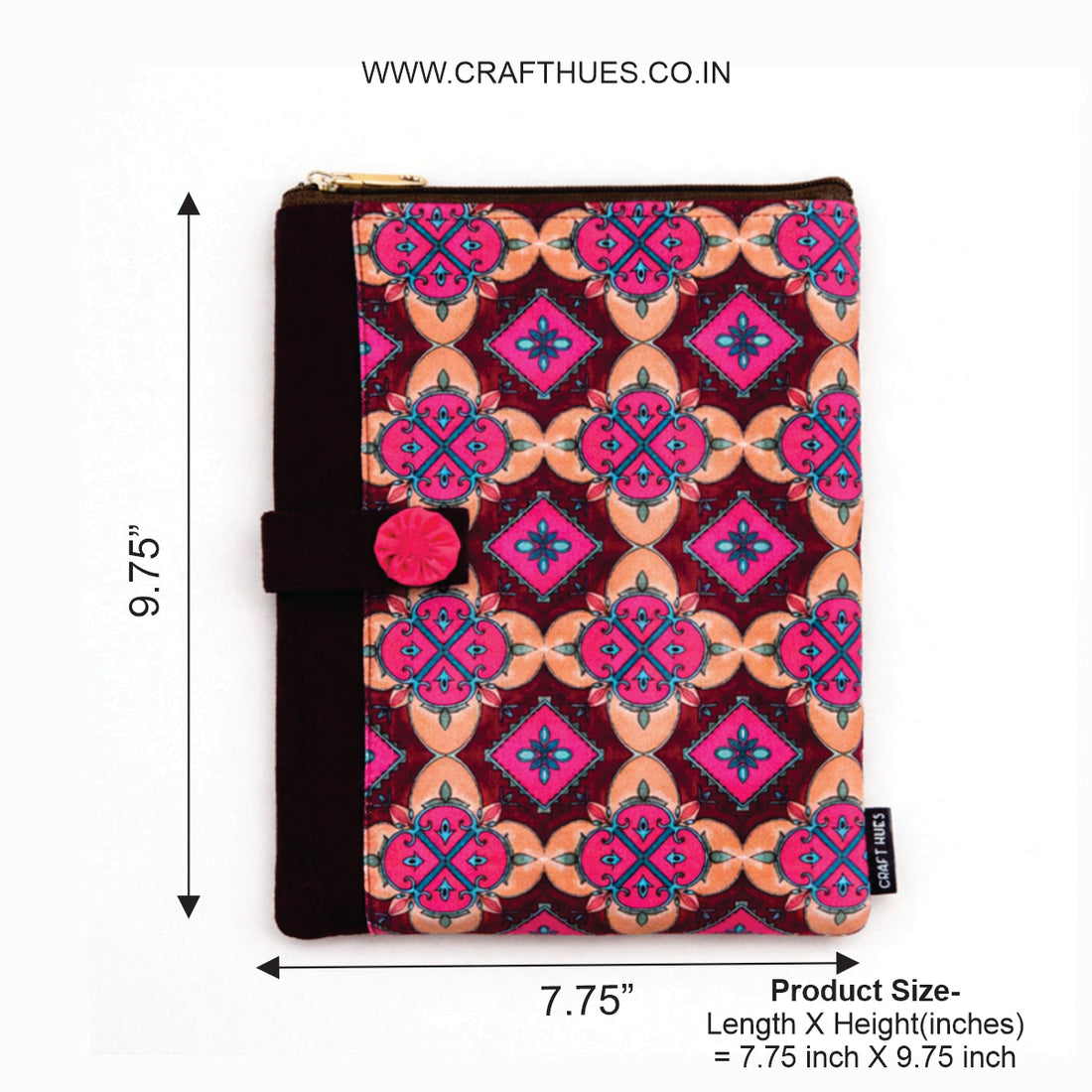 Book Cover-Maroon Beige Tile