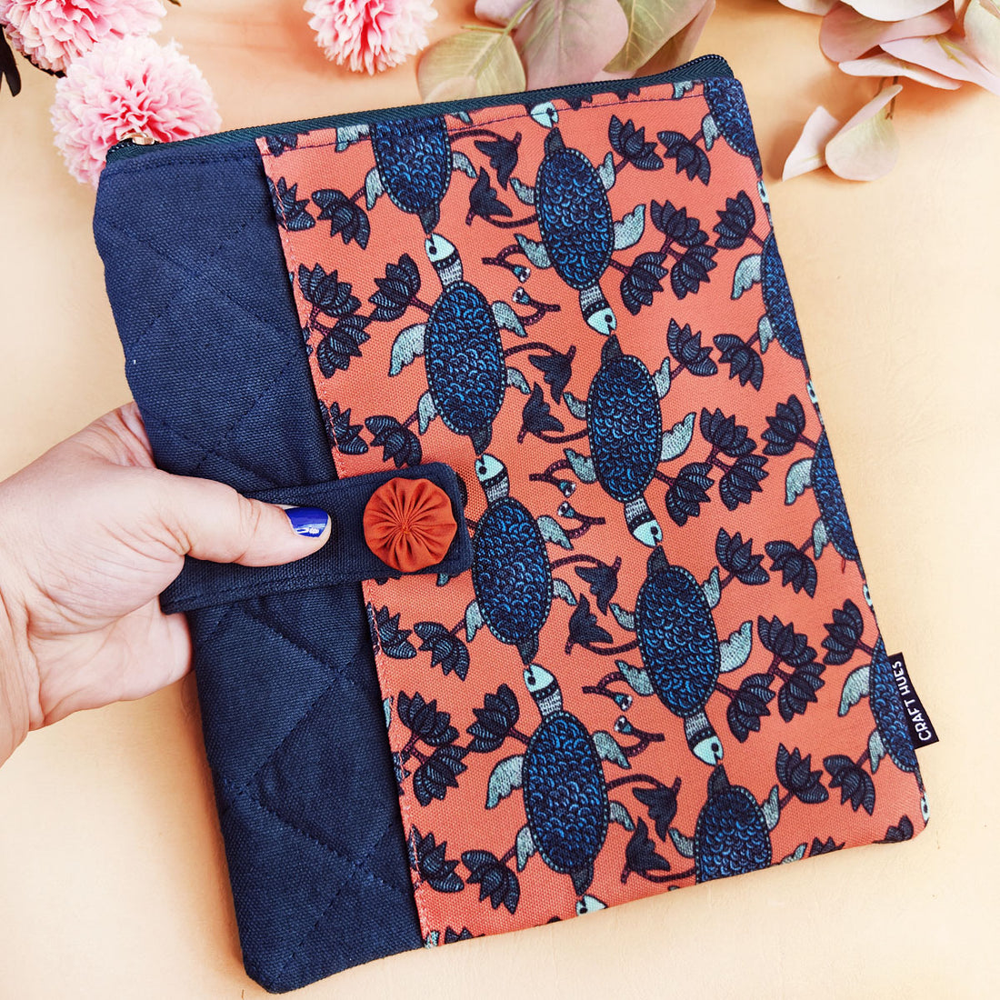 Book Cover- Gond Teal Turtle