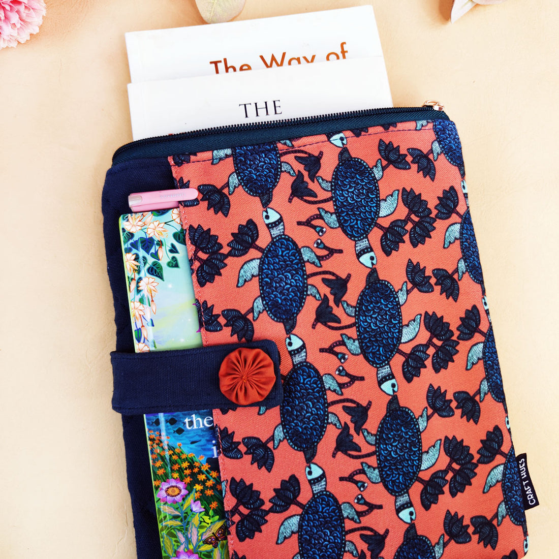 Book Cover- Gond Teal Turtle