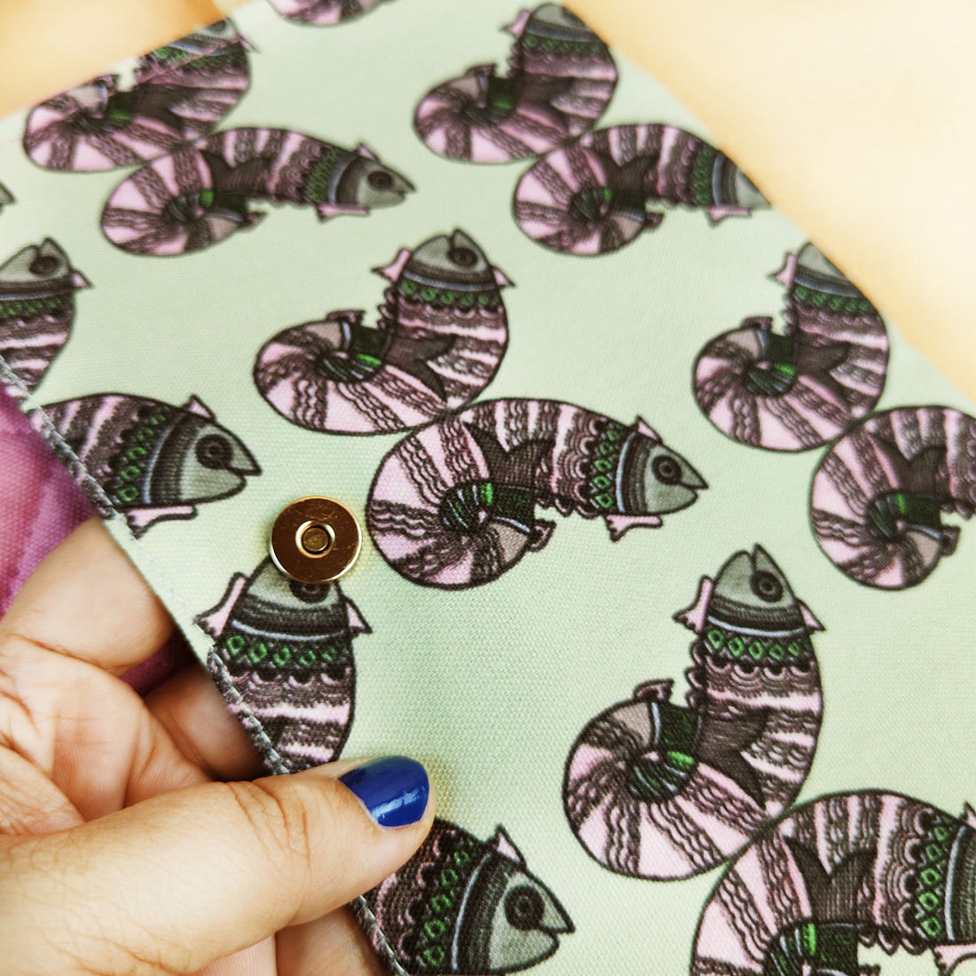 Book Cover- Gond Green Fish