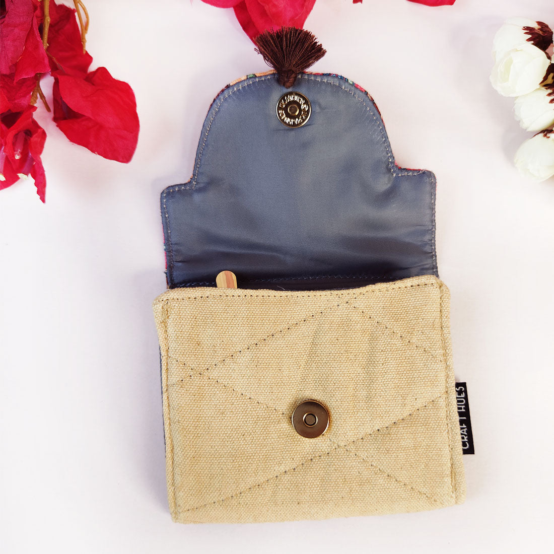 Curve Flap Mini Wallet Combo-maroon beige tile