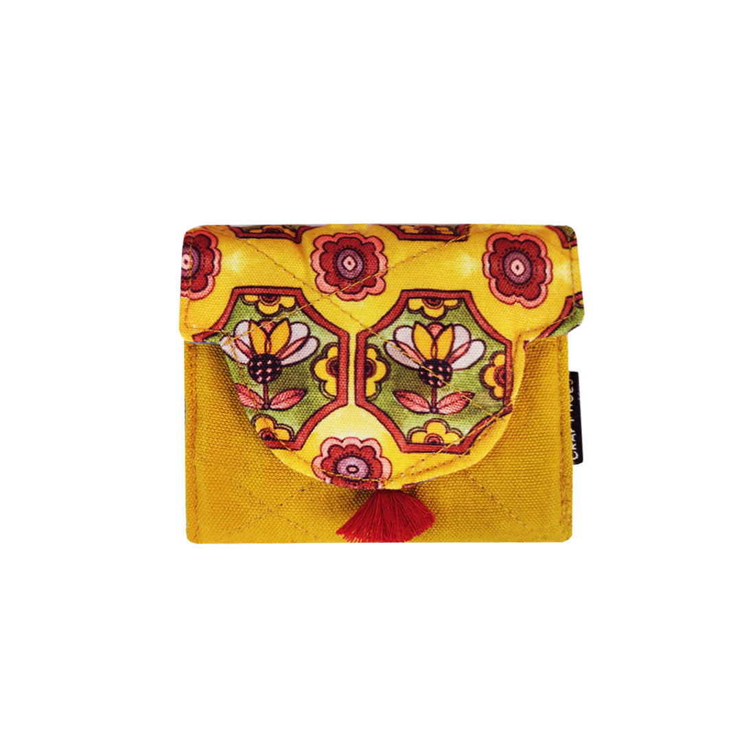 Curve Flap Mini Wallet Combo-mustard green tile