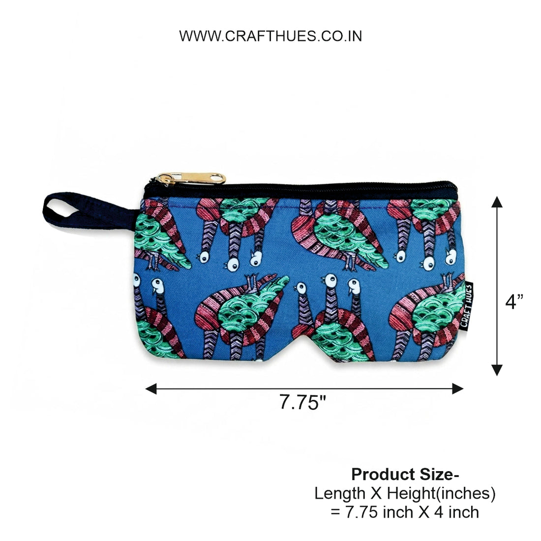 EyewearSunglass Case-Gond Blue Bird