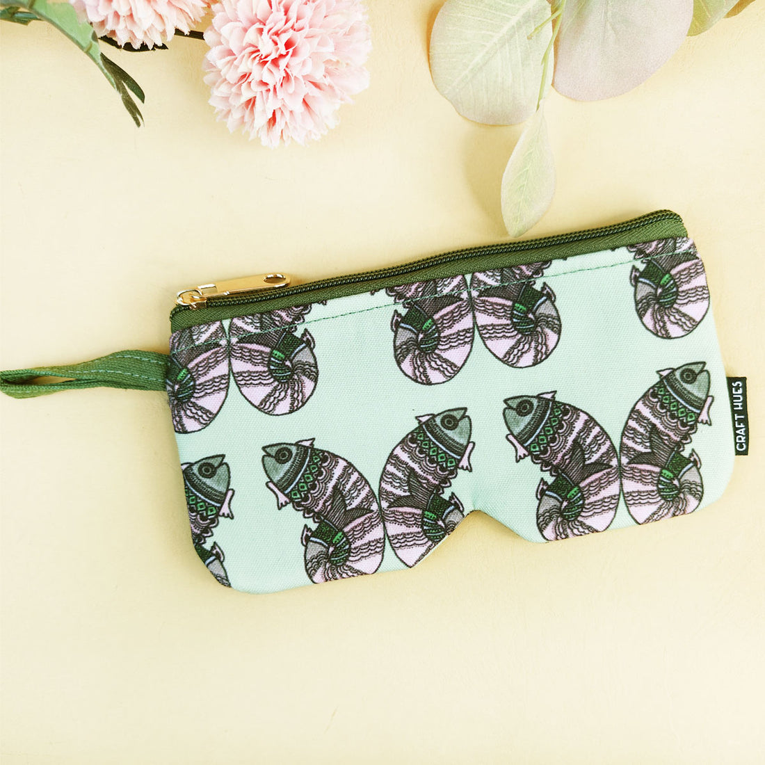 EyewearSunglass Case-Gond Green Fish