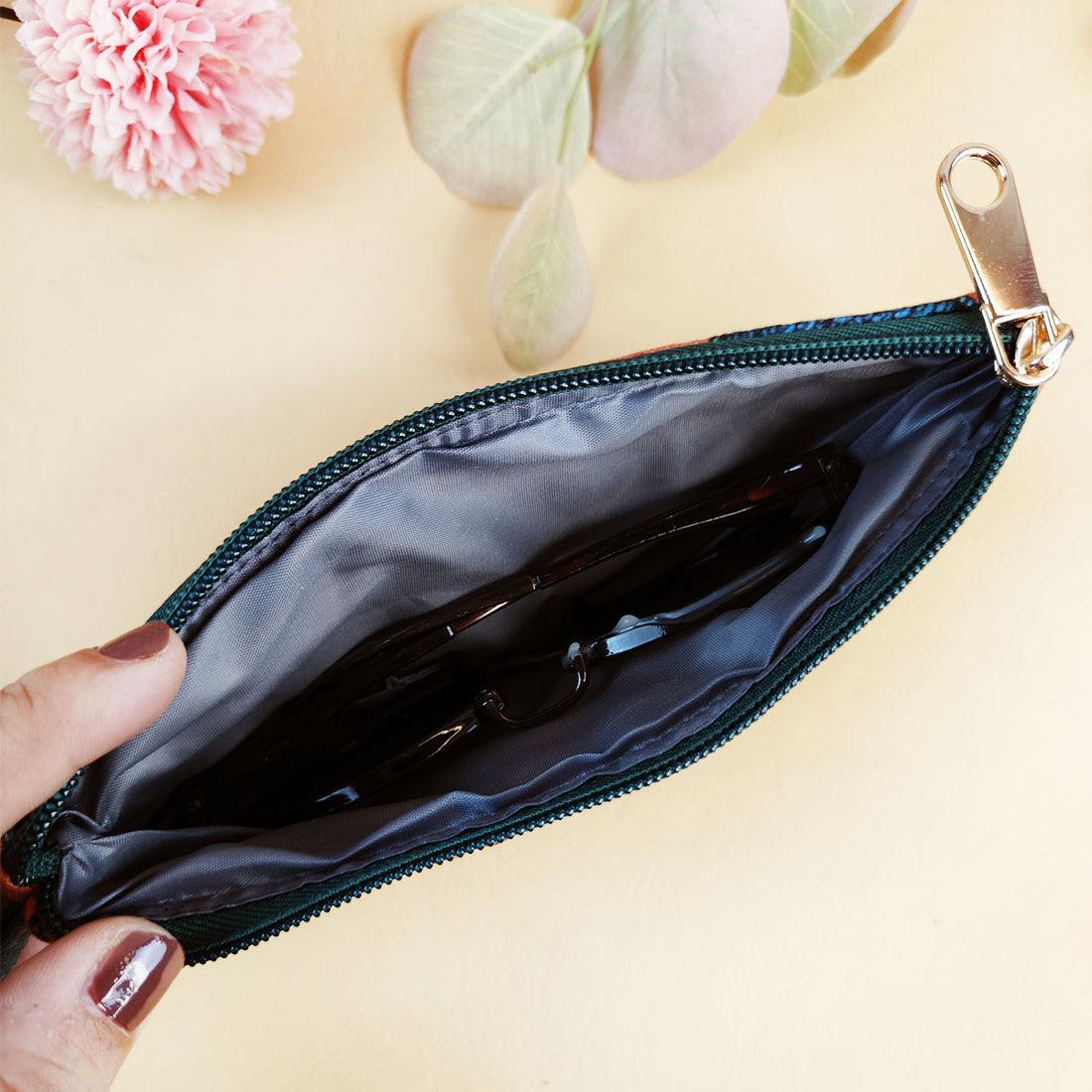 EyewearSunglass Case-Gond Green Fish