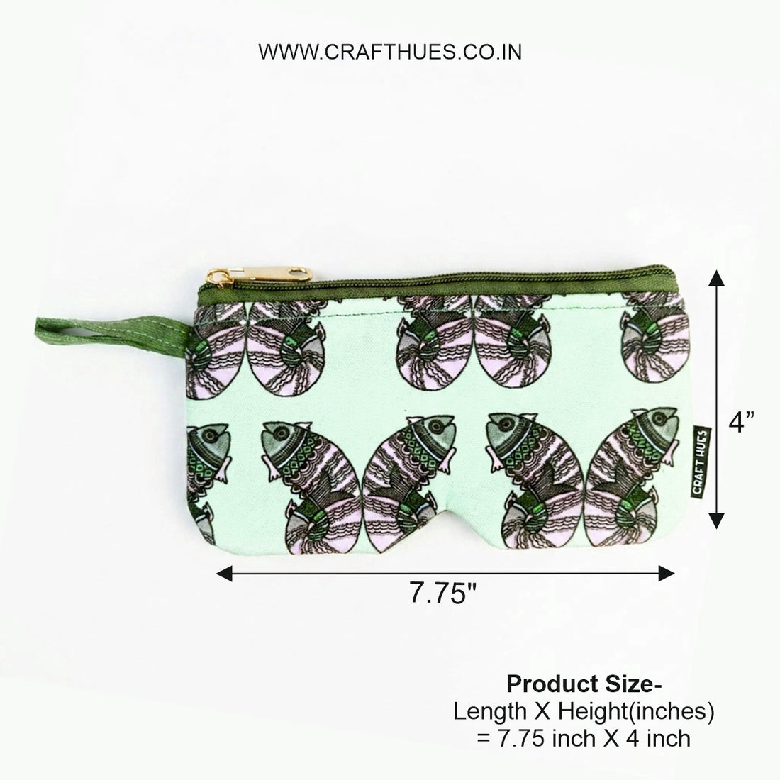 EyewearSunglass Case-Gond Green Fish