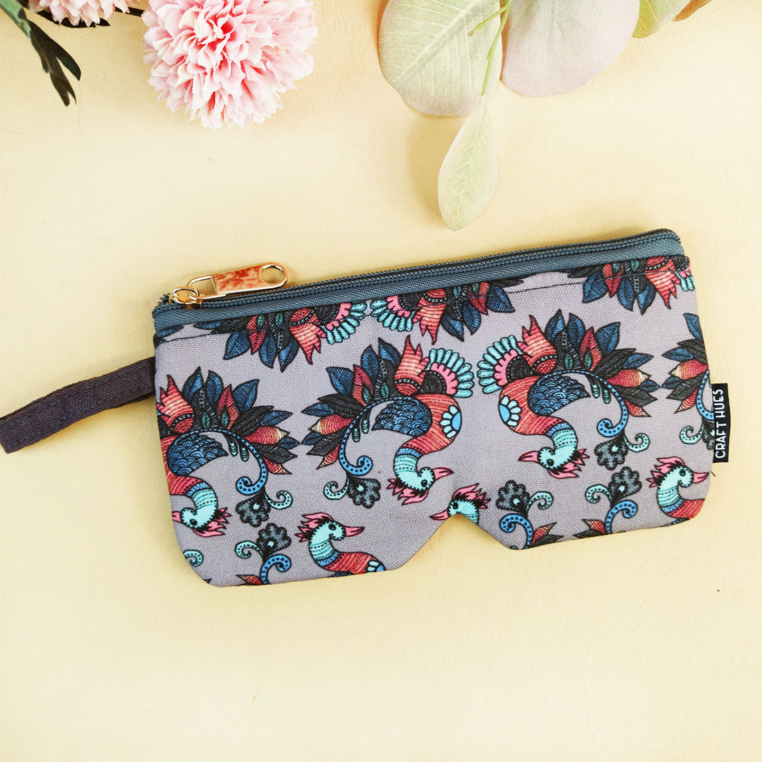 EyewearSunglass Case-Gond Grey Bird