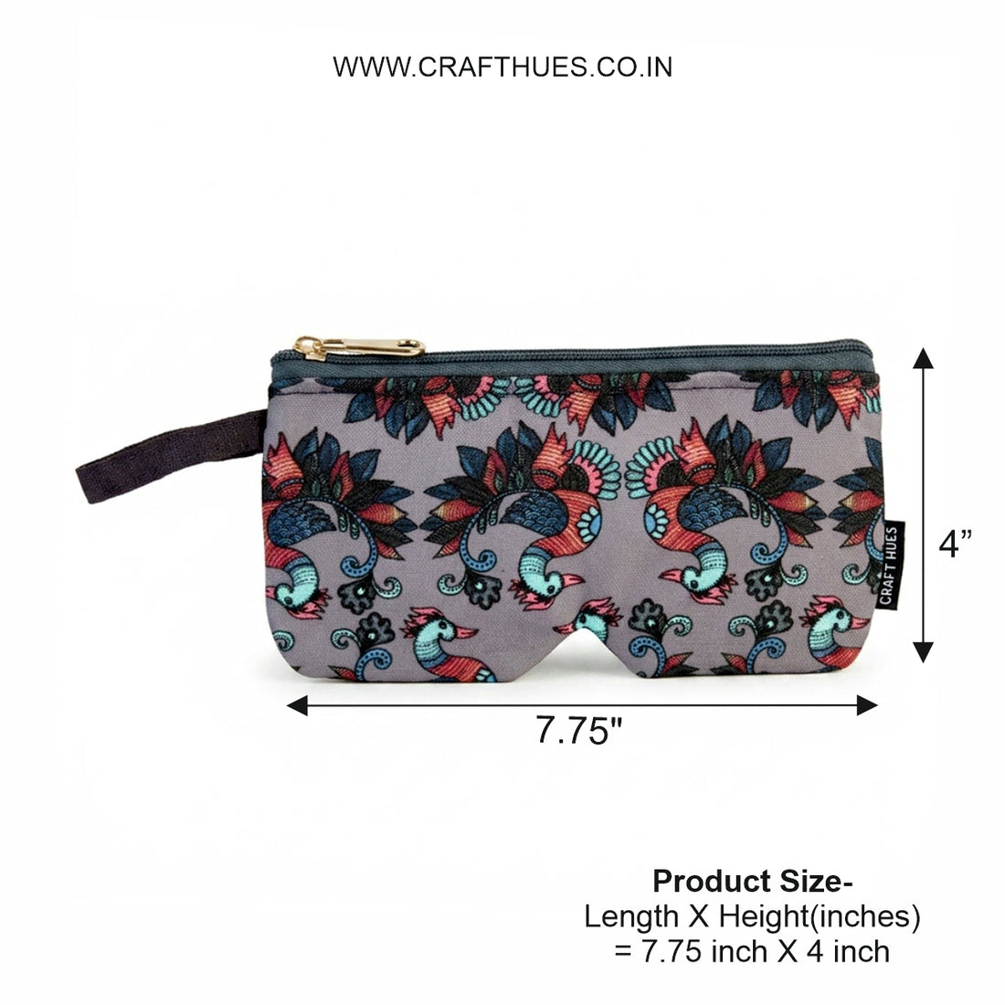 EyewearSunglass Case-Gond Grey Bird
