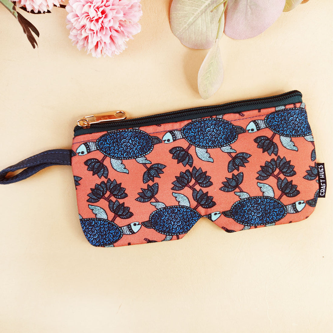 EyewearSunglass Case-Gond Teal Turtle