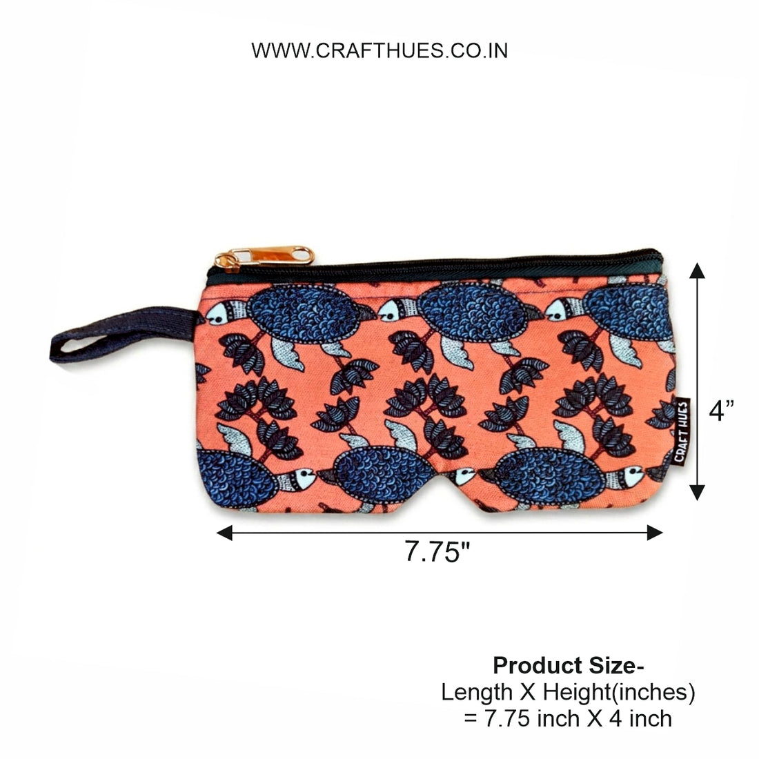 EyewearSunglass Case-Gond Teal Turtle