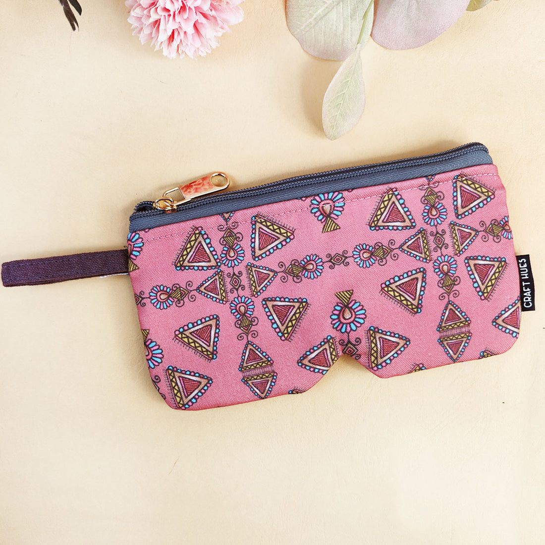 EyewearSunglass Case-Maroon Triangle Godna