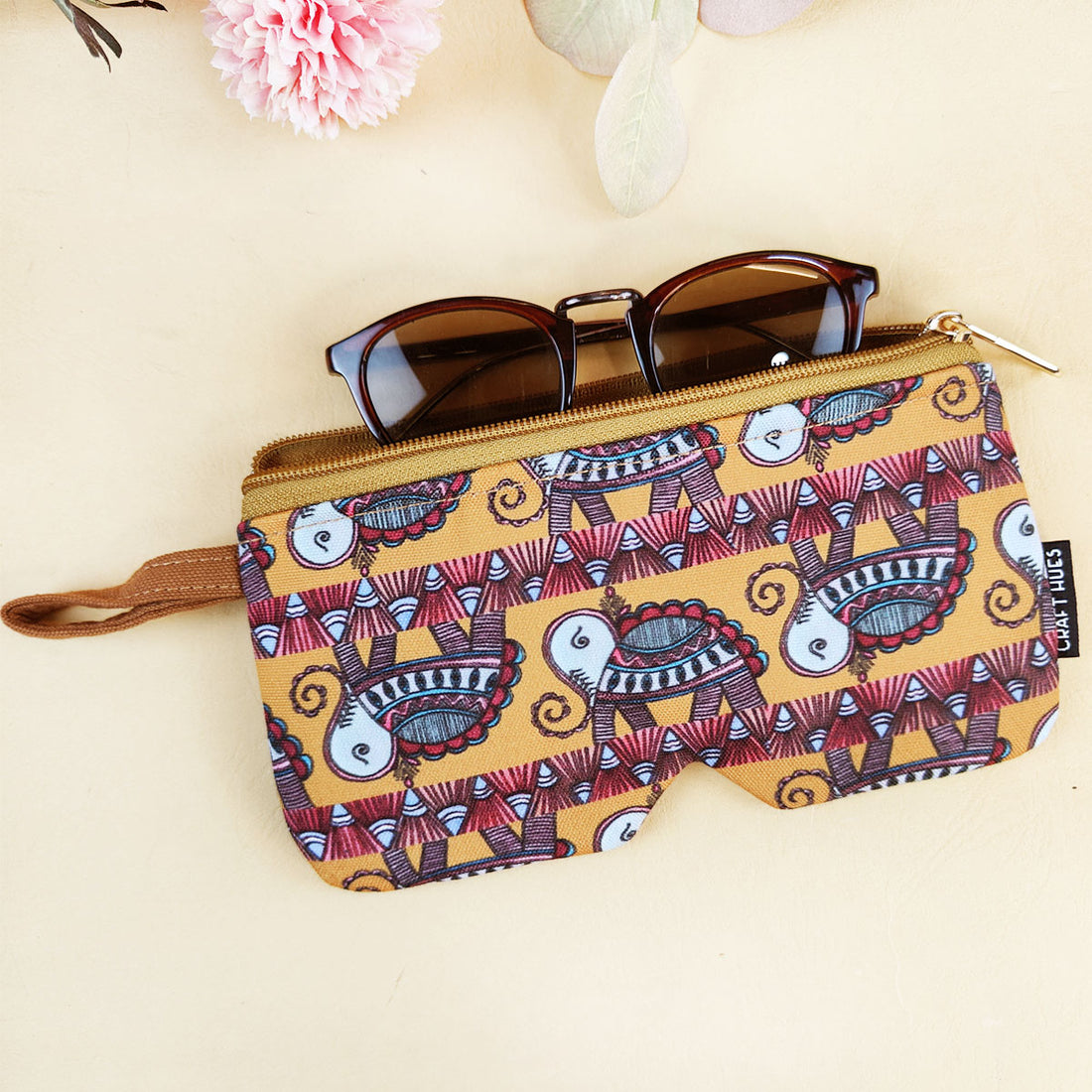EyewearSunglass Case-Mustard Turtle Godna