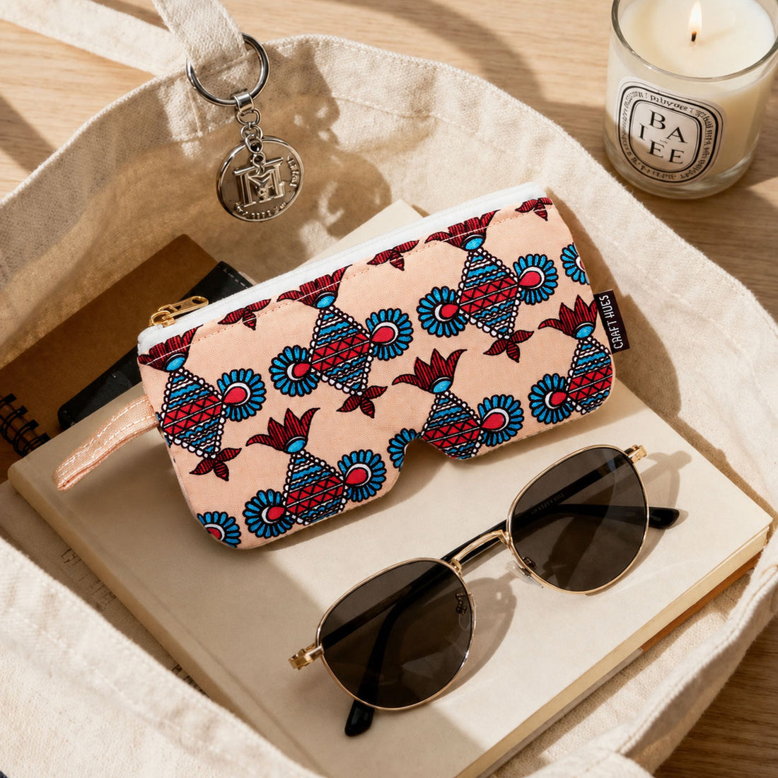 EyewearSunglass Case-Peach Kite Godna