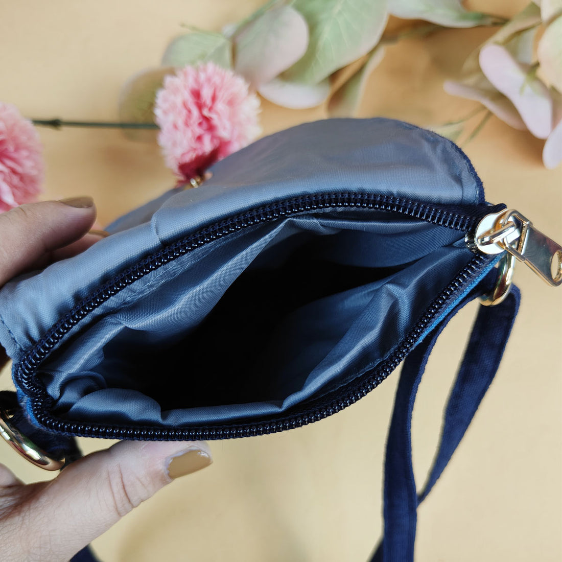 Flap Mobile Sling- Gond Blue Bird