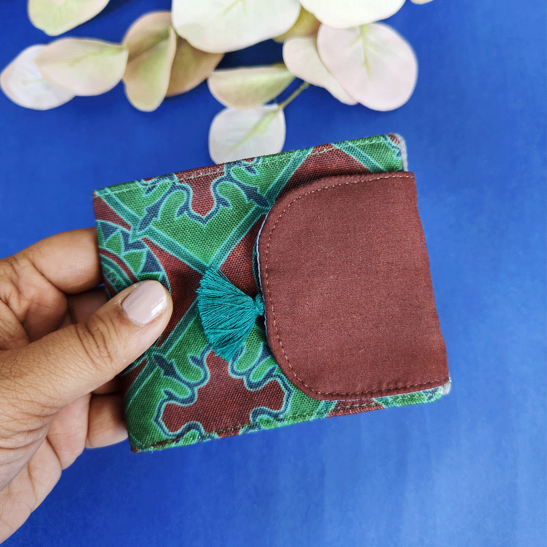 Mini Flap Wallet- Green Chakra