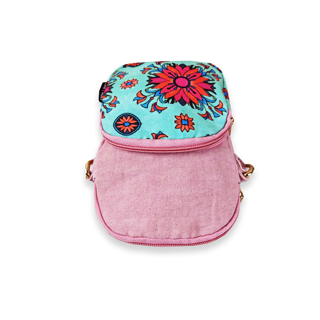 Front Pocket Sling- Red Teal Tile