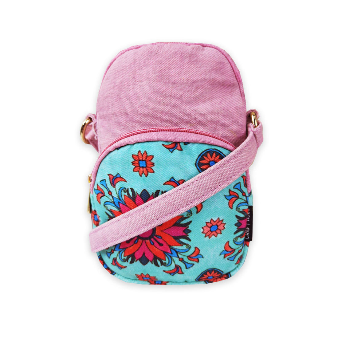 Front Pocket Sling- Red Teal Tile