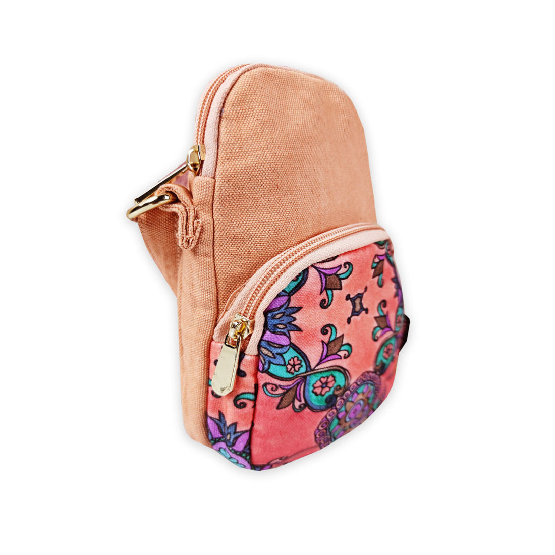 Front Pocket Sling- Peach Purple Tile