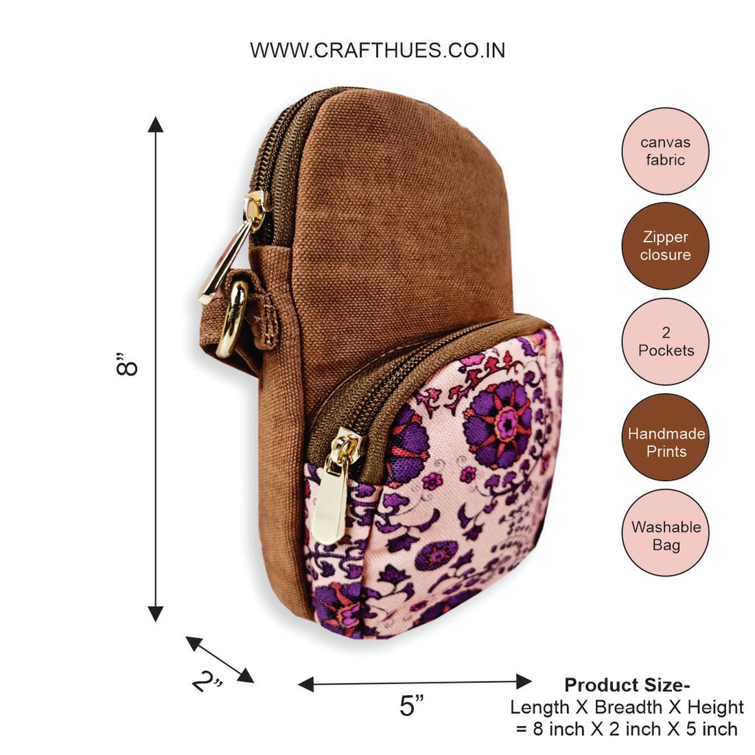Front Pocket Sling-Purple Suzani