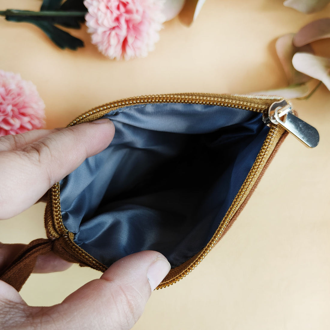 Front Flap Wallet- Mustard Warli