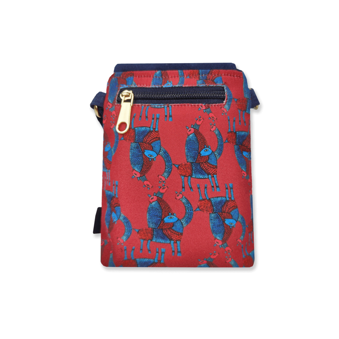 Mobile Sling Bag/mini wallet Combo- Gond Red Deer