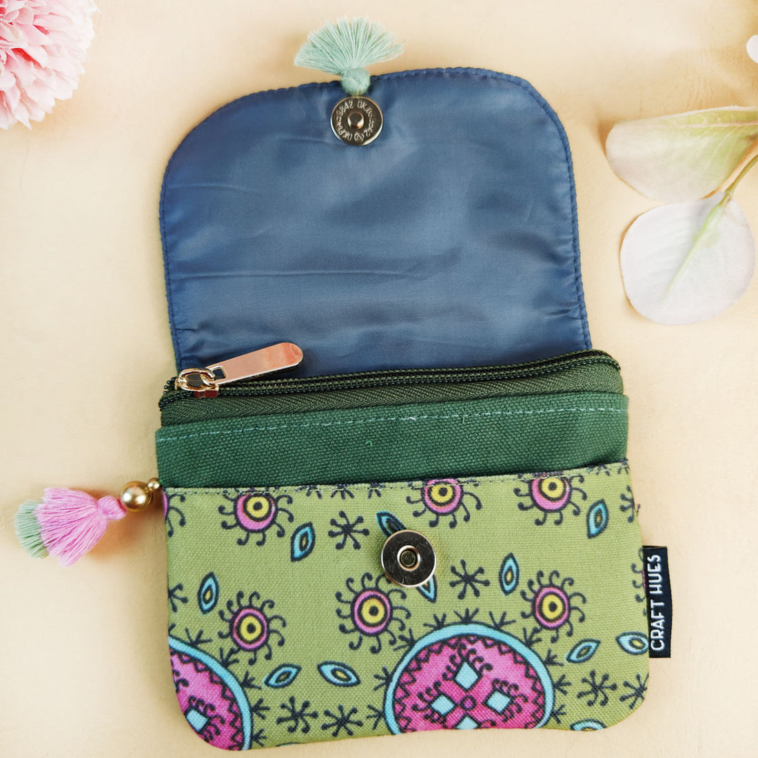 Green-Pink Godna Mini Wallet