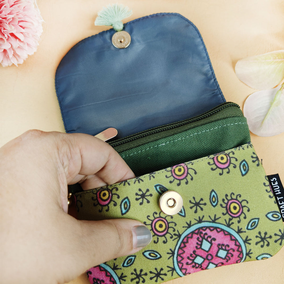 Green-Pink Godna Mini Wallet