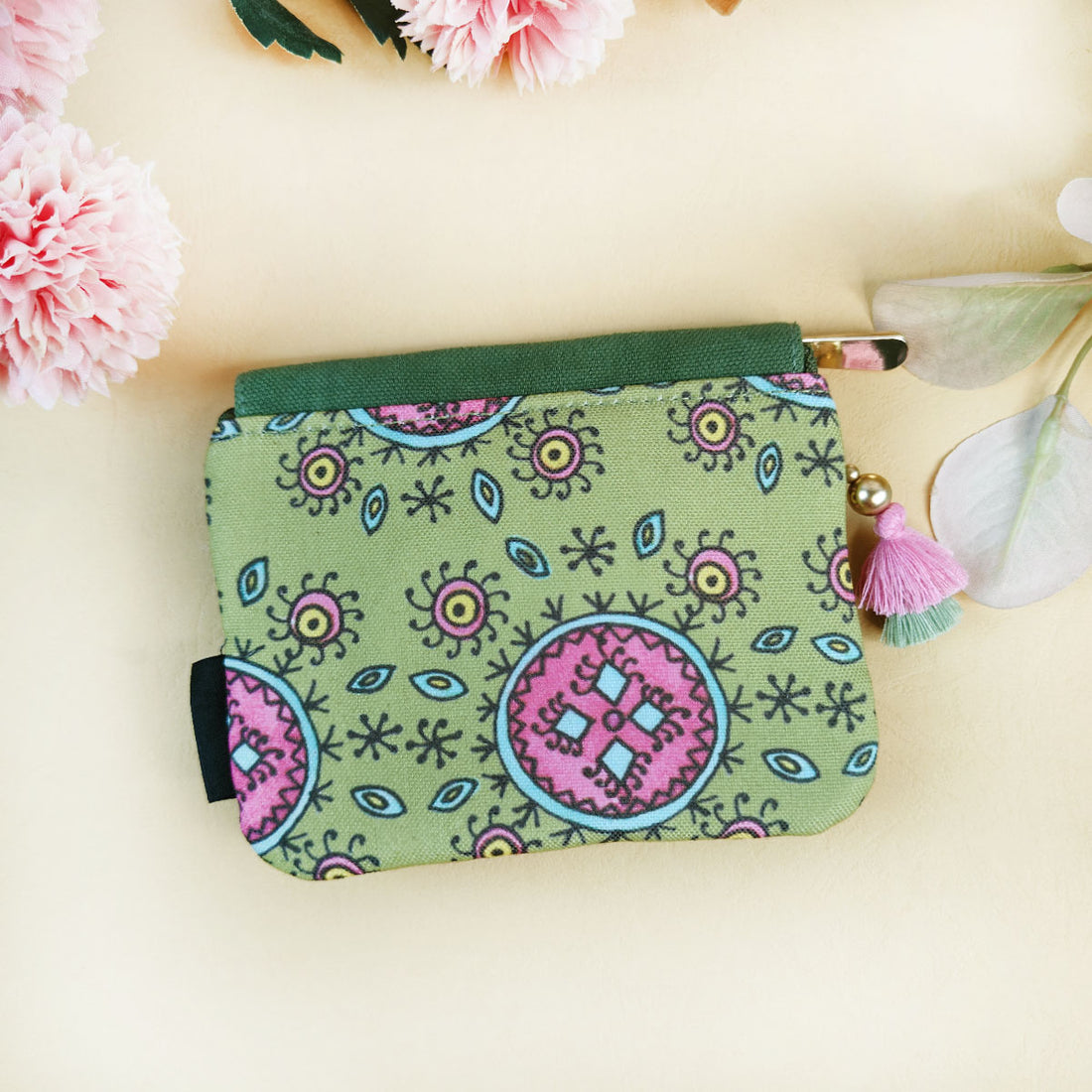 Green-Pink Godna Mini Wallet
