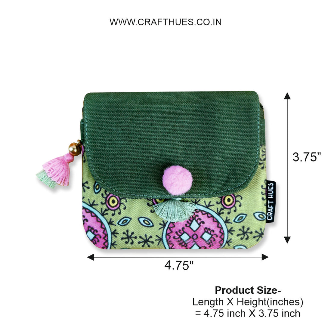 Green-Pink Godna Mini Wallet