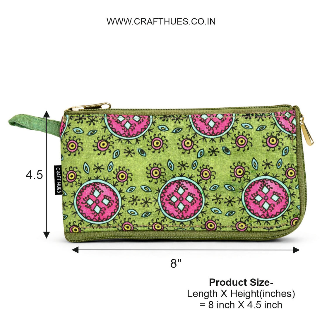 Green-Pink Godna Sling Wallet Combo