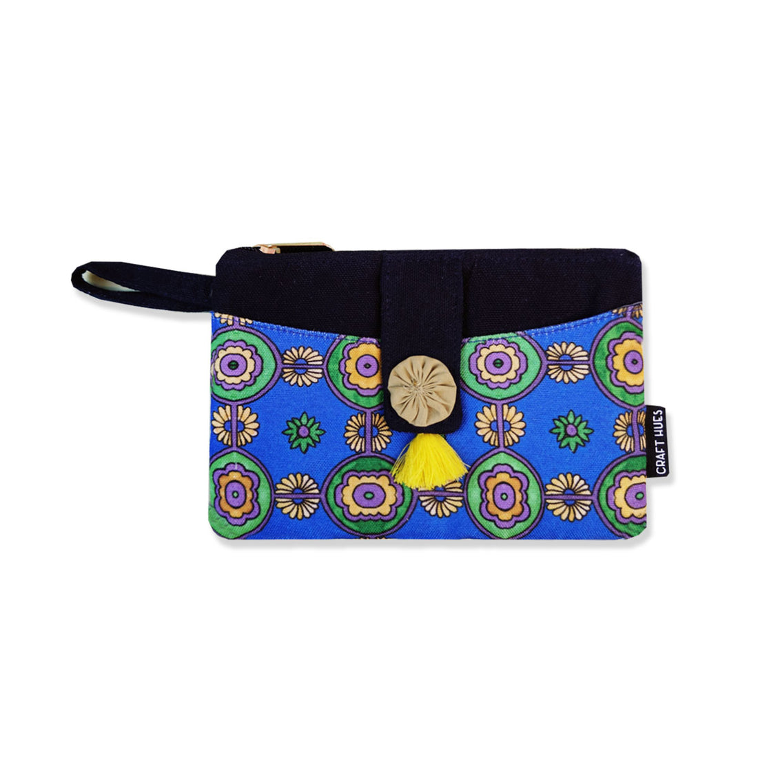 Long Mini Wallet-Blue Green Tiles