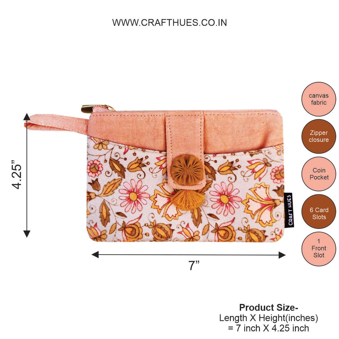 Long Mini Wallet- Orange Paradize