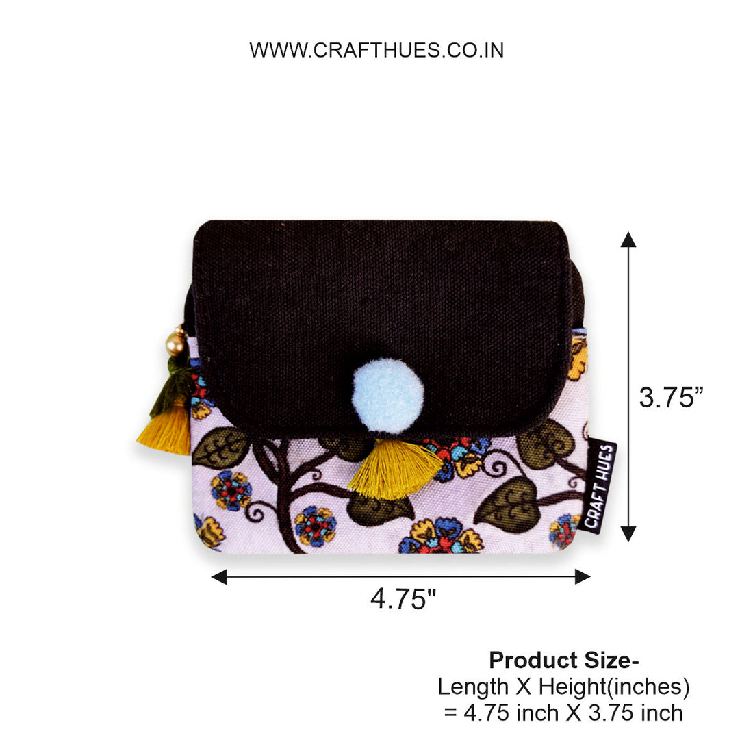 Mini Flap Wallet- Grey Chakra