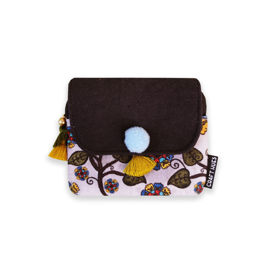 Mini Flap Wallet- Grey Chakra