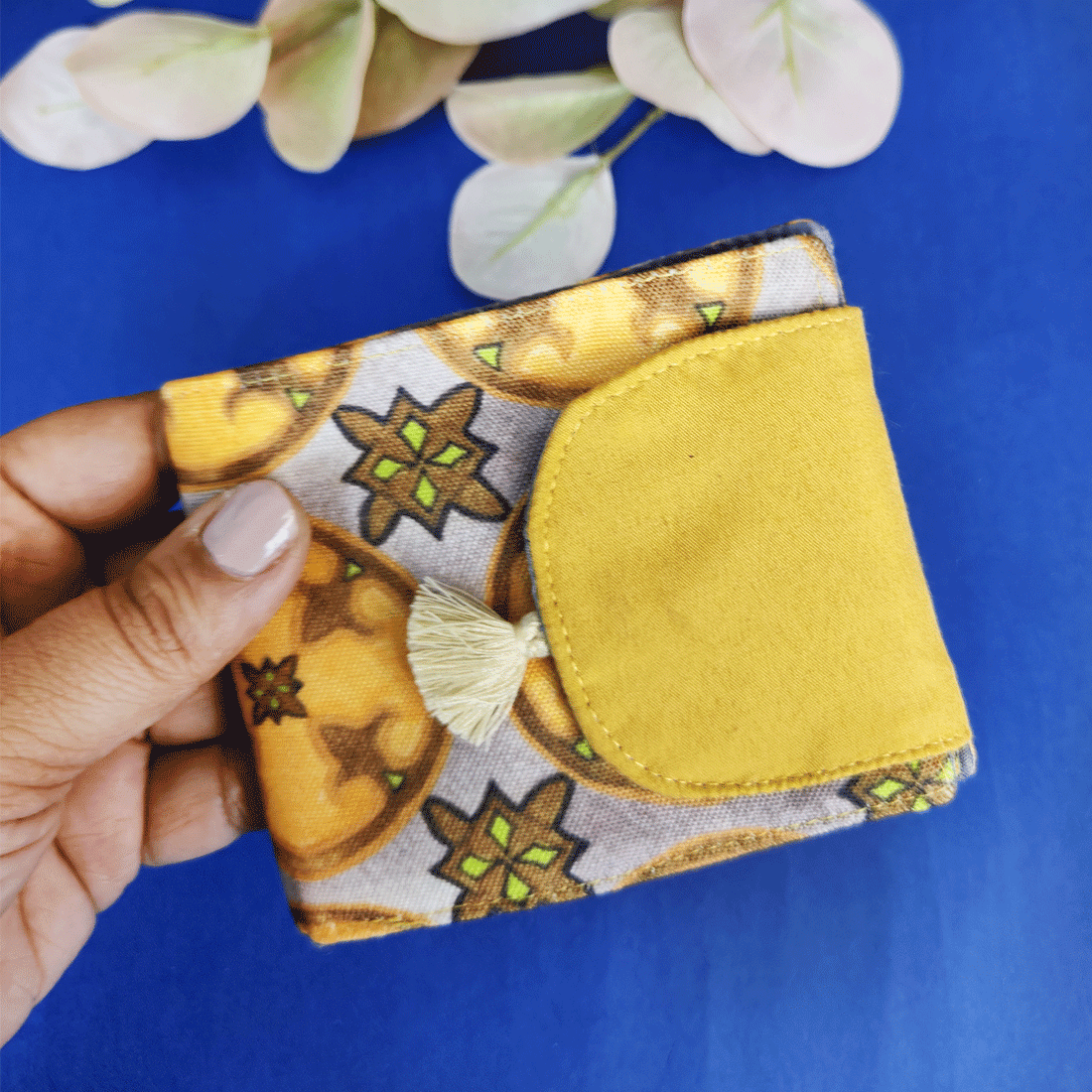 Mini Flap Wallet Combo- Mustard-Green