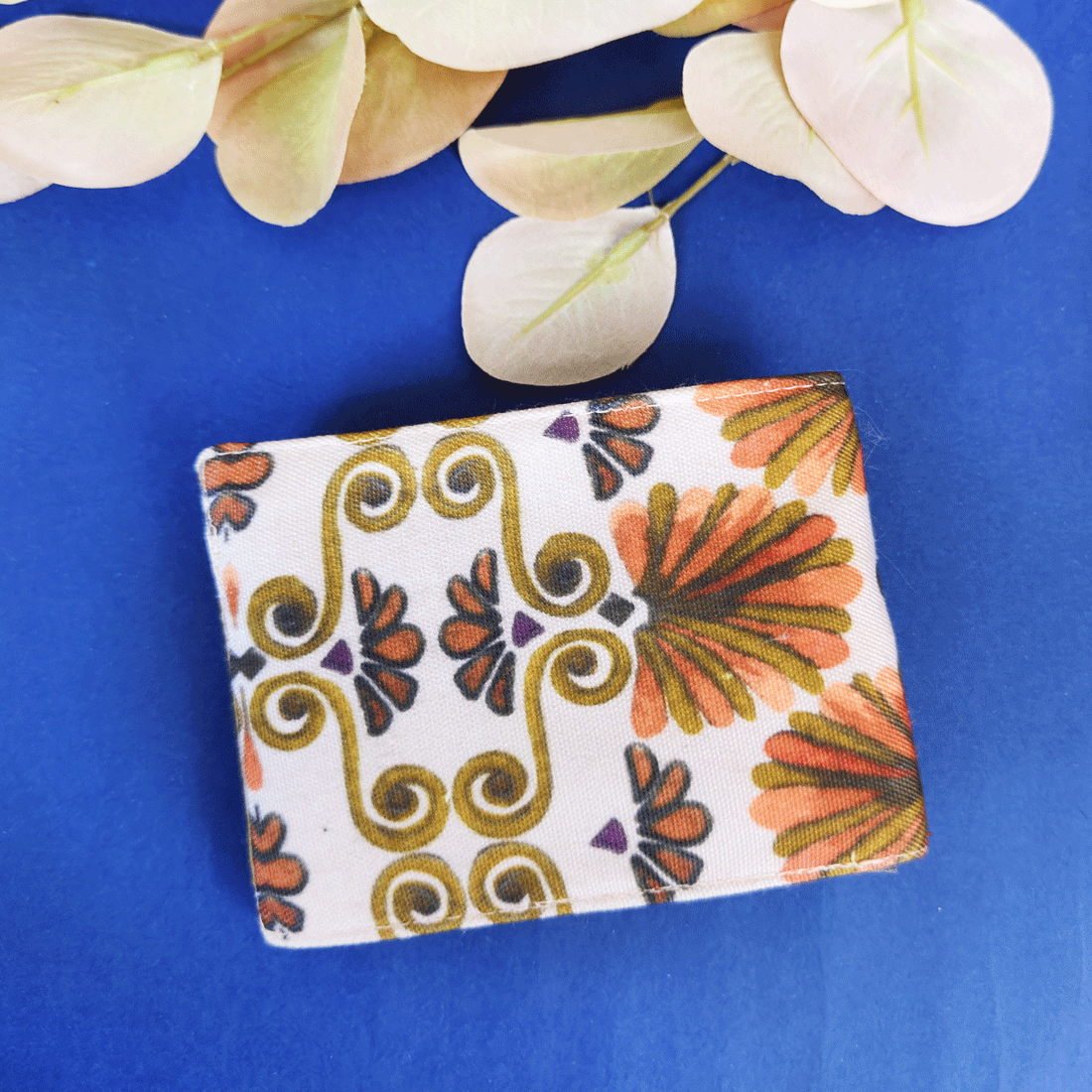 Copy of Mini Flap Wallet Combo- Mustard-peach floral