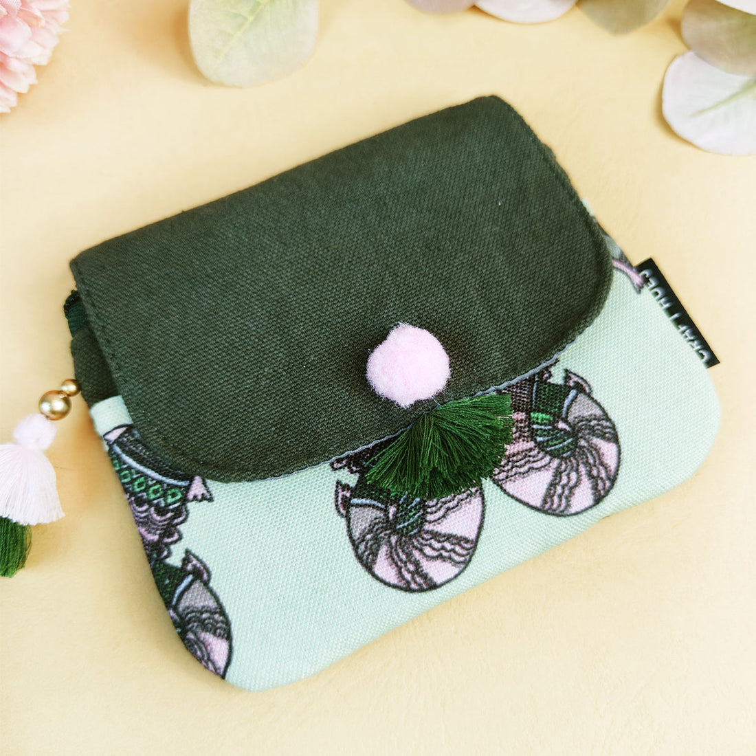 Mini wallet- Gond Green Fish