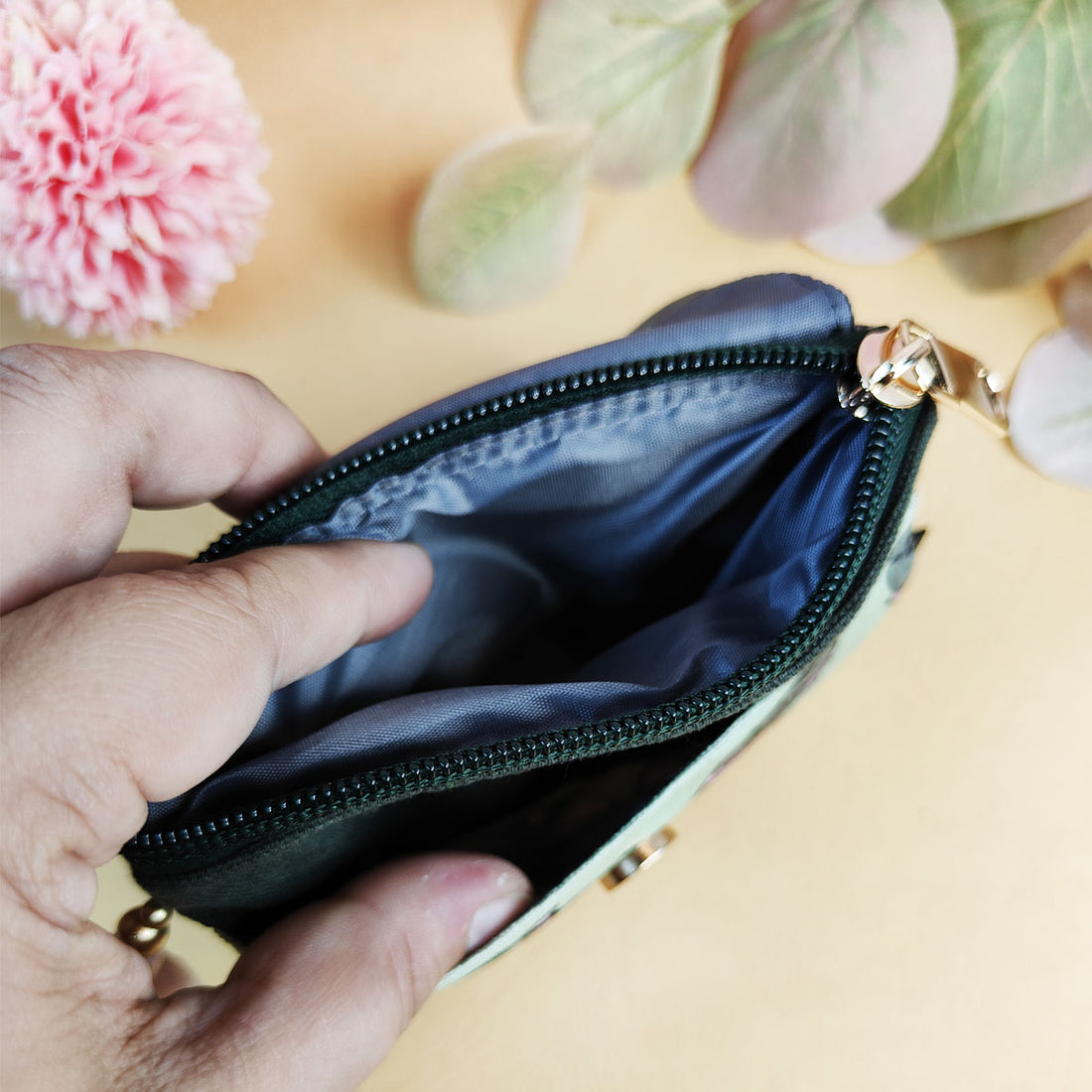 Mini wallet- Gond Green Fish