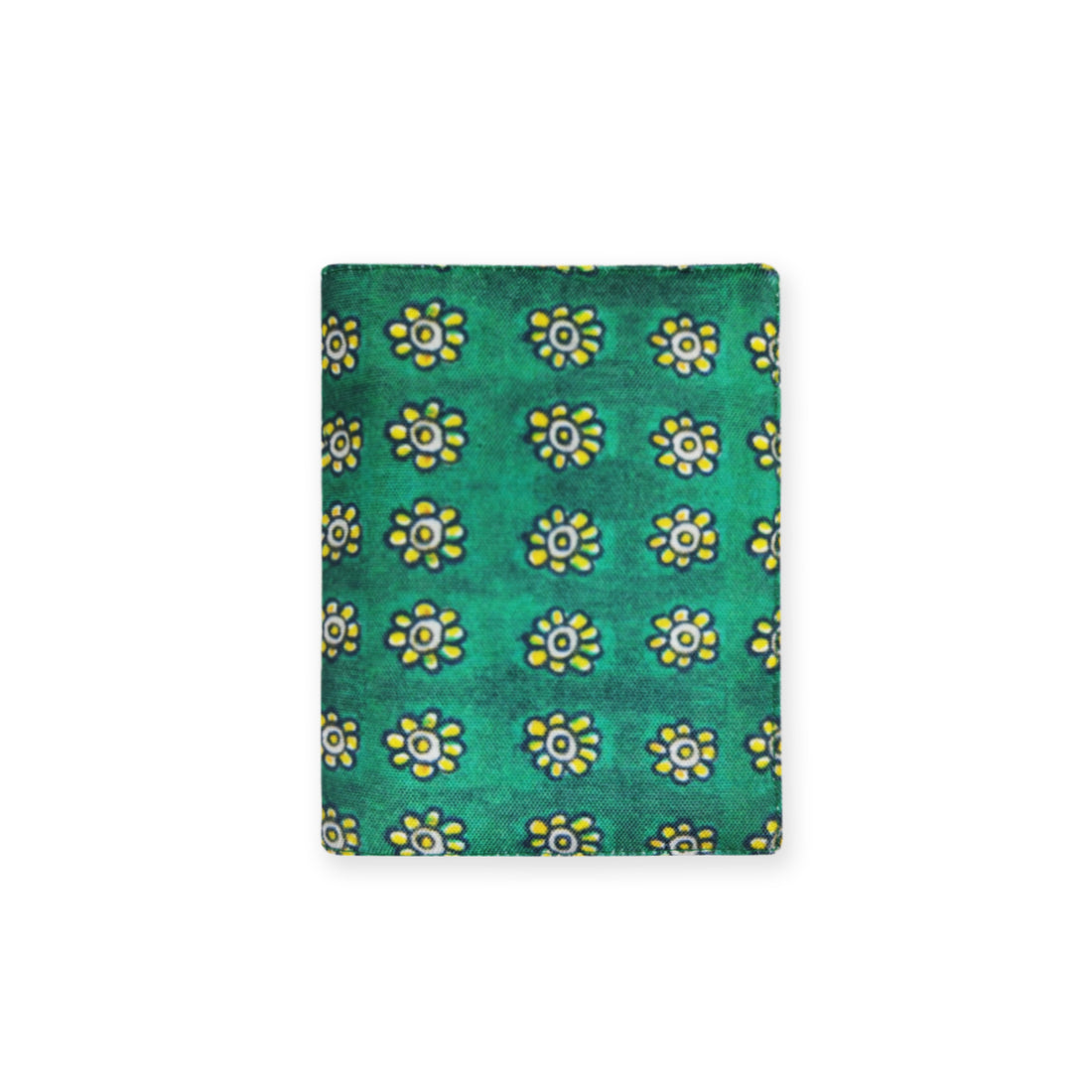 Passport Case- Green Yellow Flowers