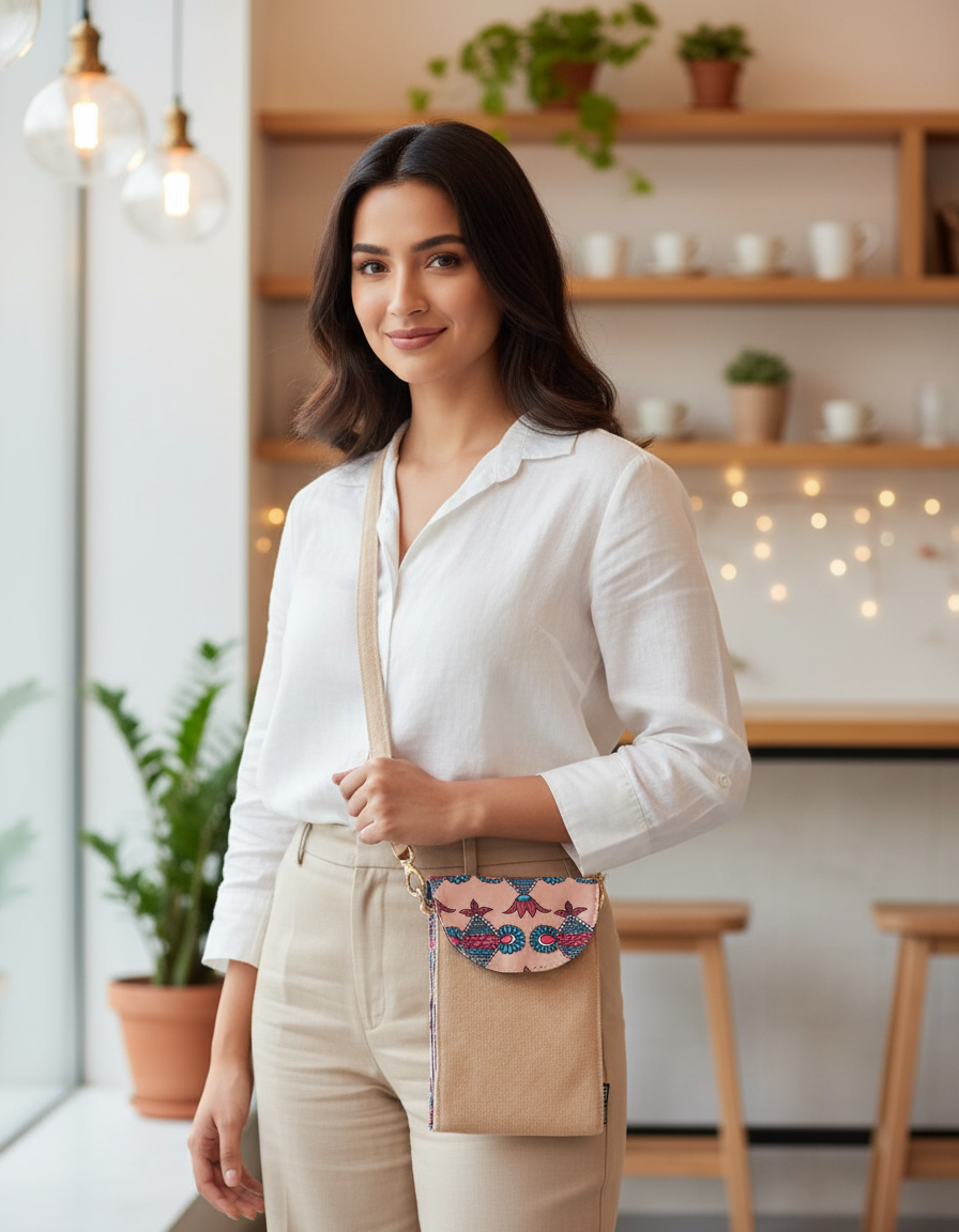 Peach Kite Godna Sling Wallet Combo