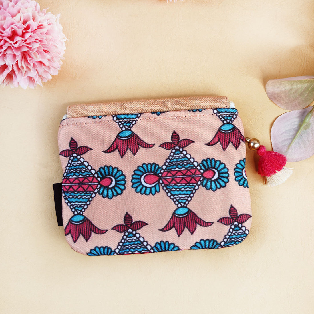 Green-Peach Godna Art Mini Wallet Combo